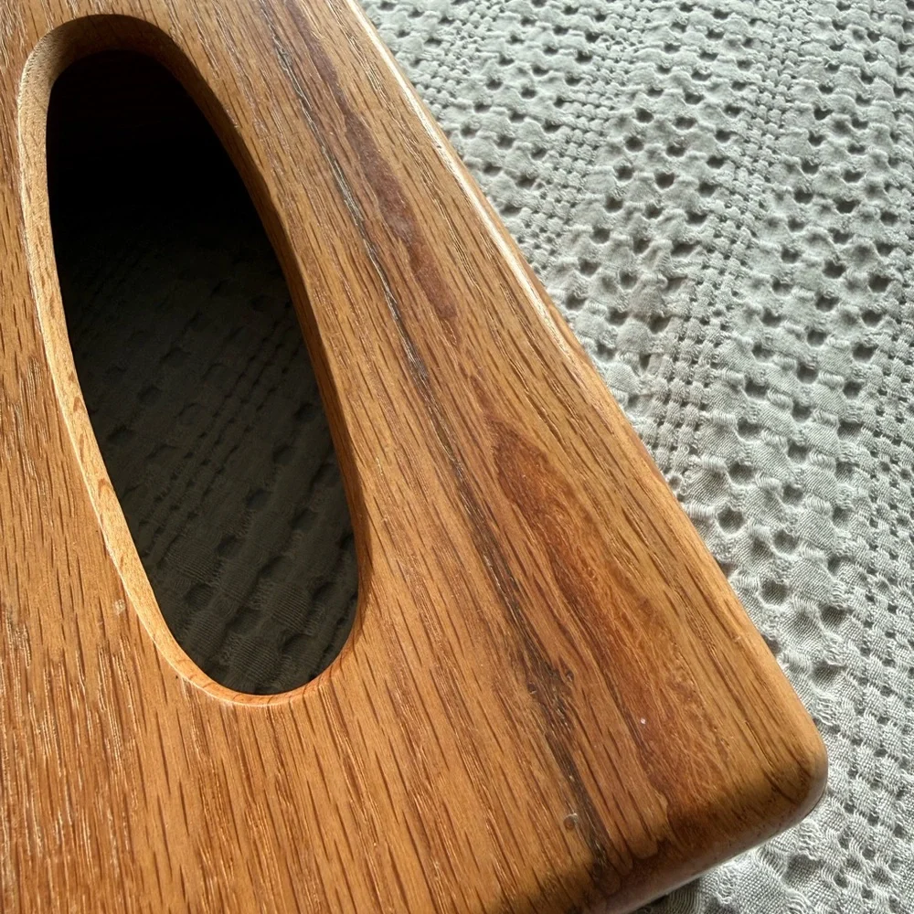 Wooden Tissue Box Cover - Natural Brown